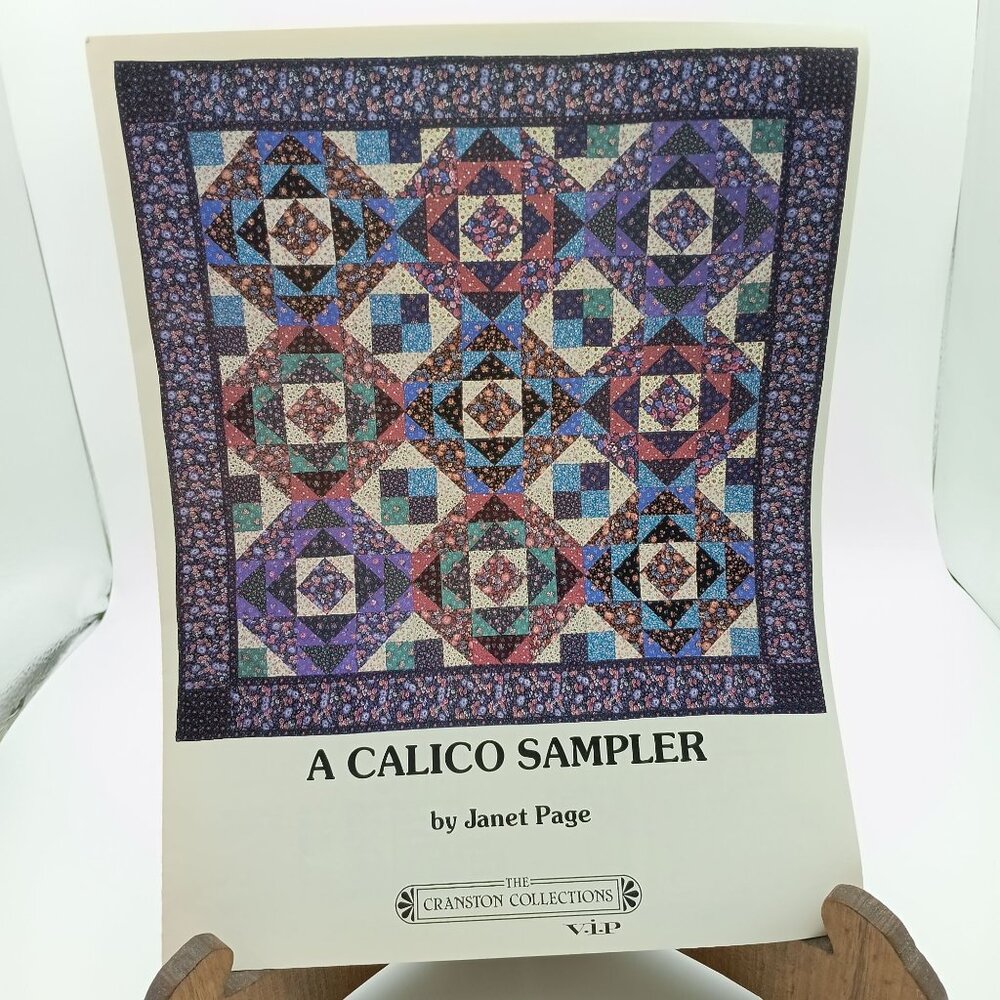 Vintage Cranston Quilt Patterns, Calico Sampler by Janet Page Instruction Sheet